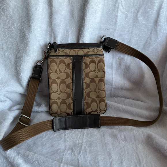 Coach Brown,Tan and Black Messenger BagCrossbody Bag with...